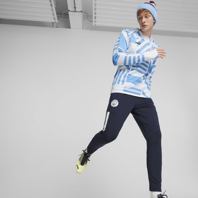 Puma På Salg Manchester City F.c. Pom-pom Beanie Team Lys Blå-intens Rød