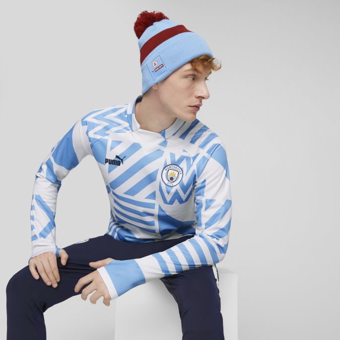 Team Lys Blå-intens Rød Puma På Salg Manchester City F.c. Pom-pom Lue