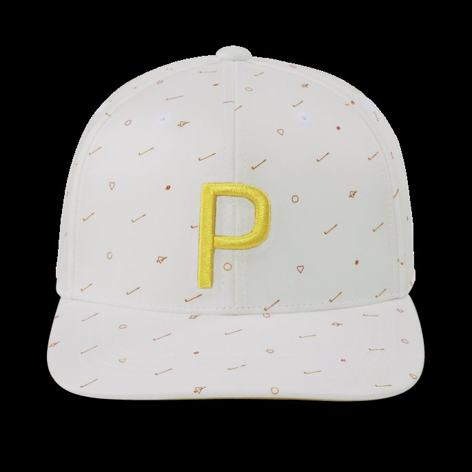 Puma På Salg Love Golf P Snapback Golfcaps For Menn Lyse Hvit-sennepsfrø