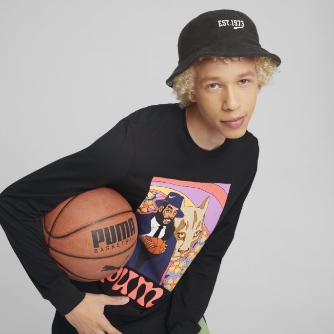 Puma På Salg Basketball Bøtte Lue Svart