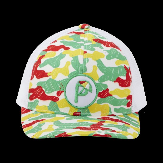 Palmer Camo Snapback Golfcaps For Menn Puma På Tilbud Lys Hvit-lysegrønn