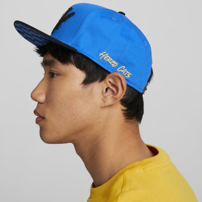 Hometown Heroes Flat Brim Cap 2 Puma På Salg Lapis Blå-svart-krone