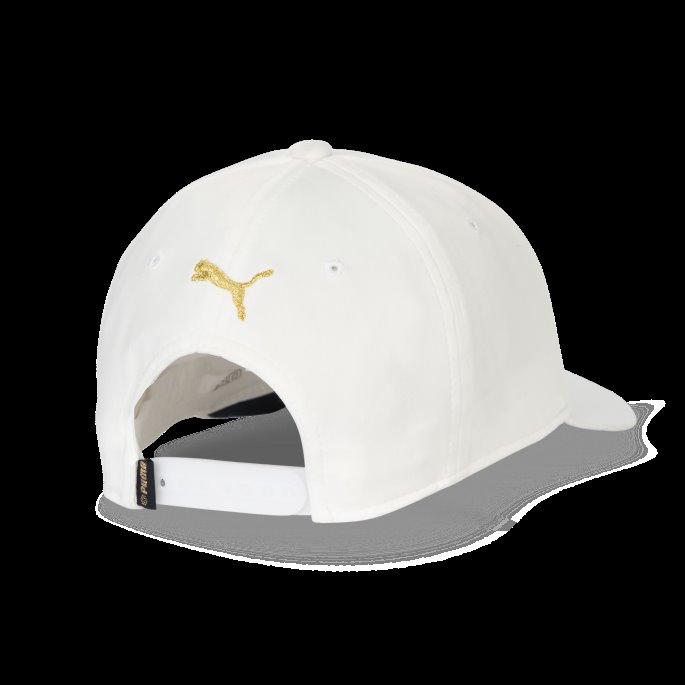Puma På Tilbud X Palm Tree Crew Chase Dreams Golfcaps For Menn Lyst Hvitt Gammelt Gull