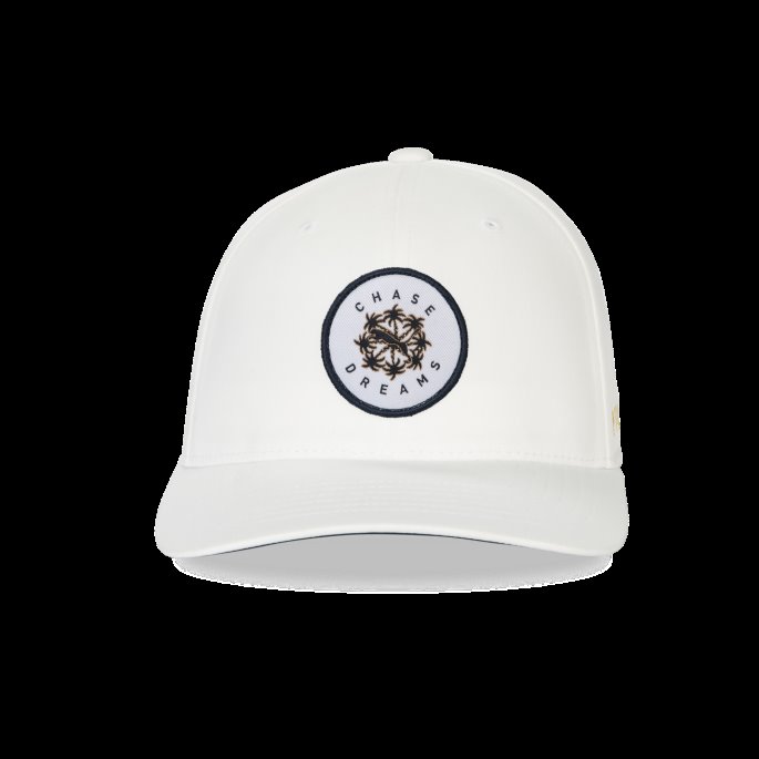 Puma På Tilbud X Palm Tree Crew Chase Dreams Golfcaps For Menn Lyst Hvitt Gammelt Gull