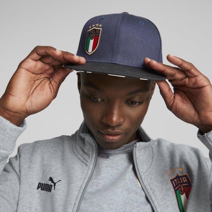 Peacoat Italy Ftblculture Flat Brem Cap Puma På Salg