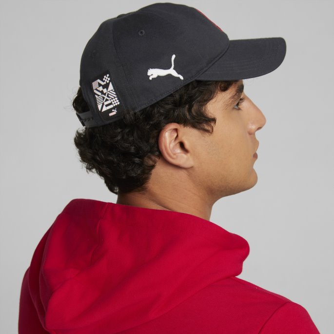 Puma På Salg A.c. Milan Ftblculture Cap Svart-tango Rød