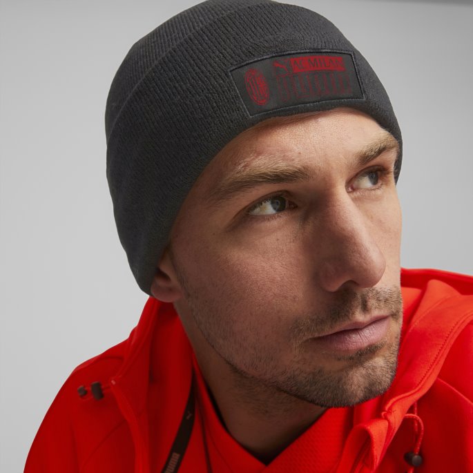 A.c. Milan Ftblcore Fisherman Beanie Svart-tango Rød Puma På Salg