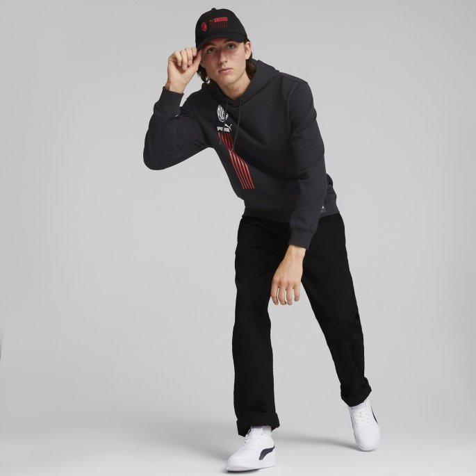 A.c. Milan Ftblcore Cap Svart-tango Rød Puma På Salg