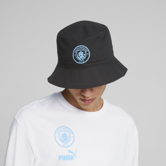 Puma På Salg Black Manchester City F.c. Vendbar Bøttehatt