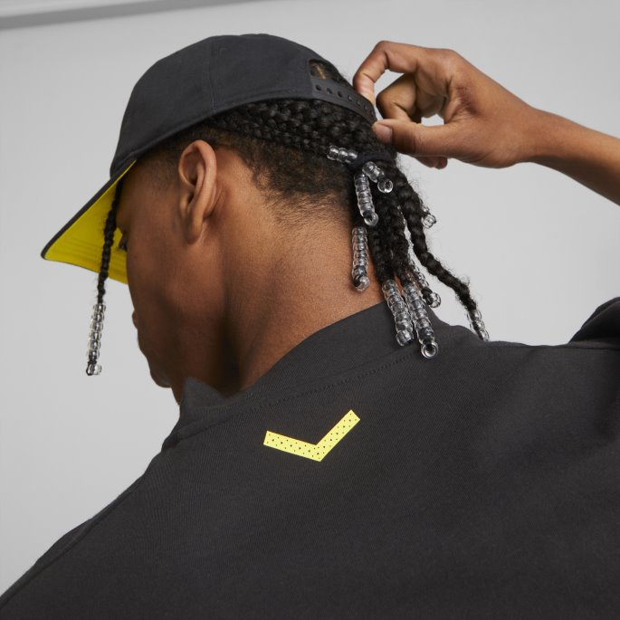 Svart-cyber Gul Puma På Tilbud Borussia Dortmund Ftblcore Cap