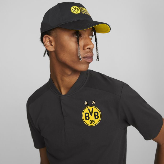 Svart-cyber Gul Puma På Tilbud Borussia Dortmund Ftblcore Cap