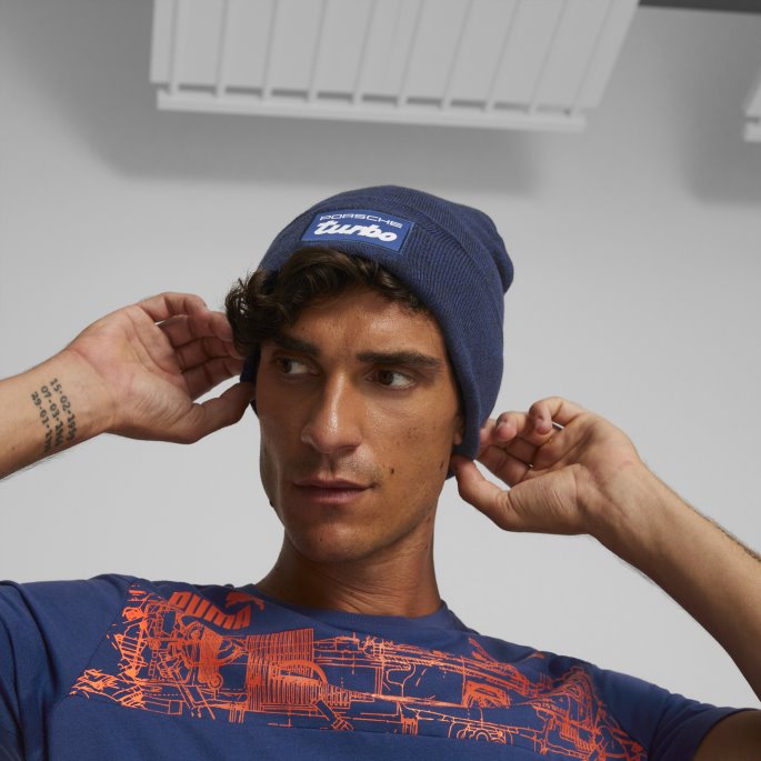 Puma På Tilbud Porsche Legacy Classic Cuff Beanie Blazing Blue