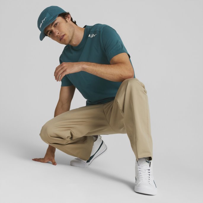 Puma På Tilbud Varsity Grønn Fleece Lue Med Fem Paneler