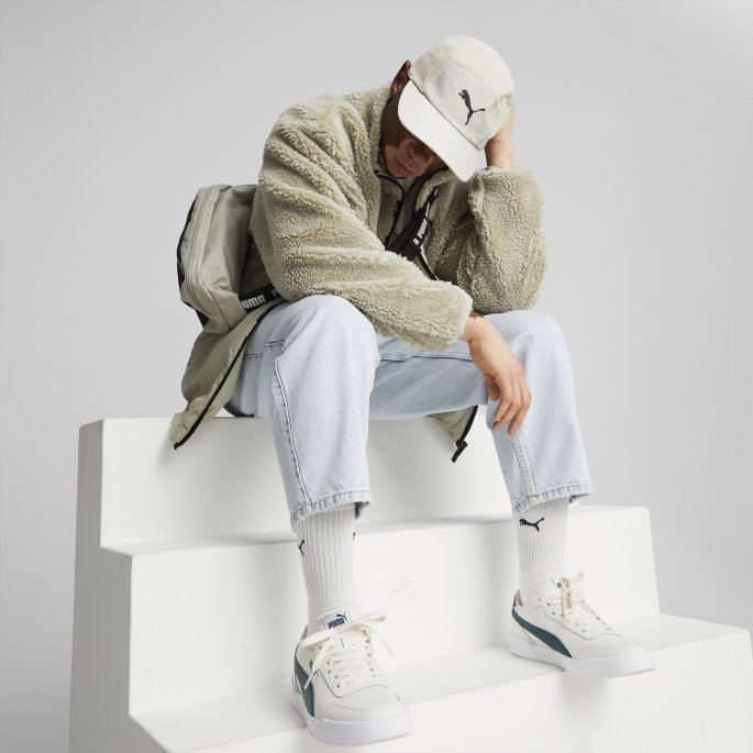 Pebble Grey-open Road Fleece Fem-panel Lue Puma På Salg