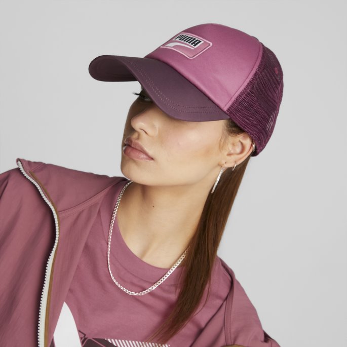 Puma På Tilbud Støvete Orkide-aubergine-logo Lastebilhatte