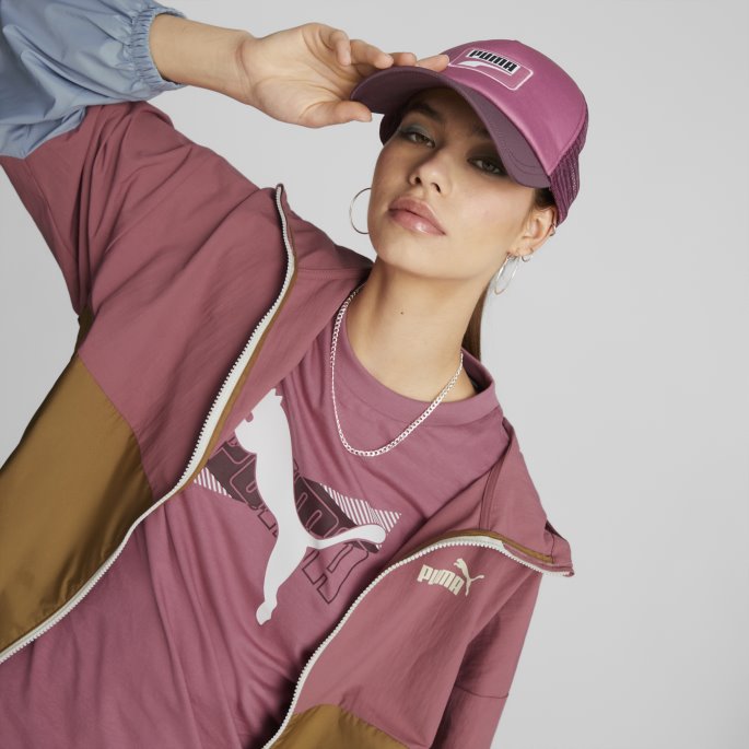 Puma På Tilbud Støvete Orkide-aubergine-logo Lastebilhatte
