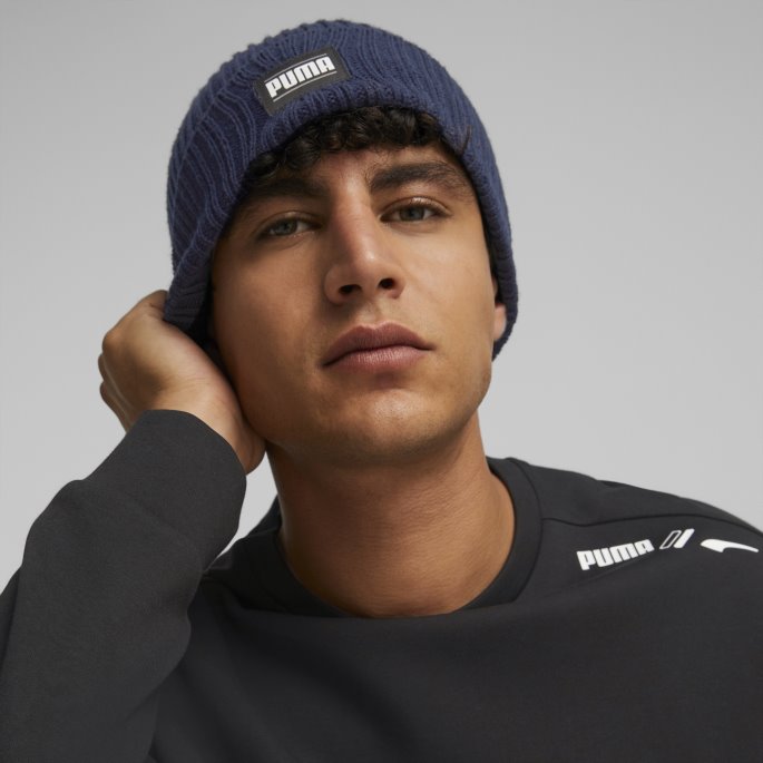 Peacoat Puma På Tilbud Klassisk Mansjett Ribbet Lue
