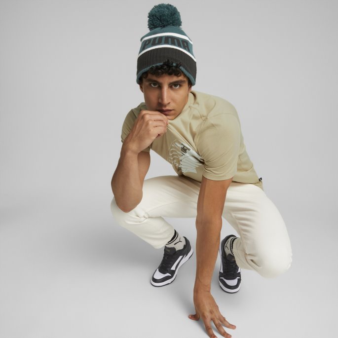Puma På Salg Pom-pom Beanie Varsity Grønn-svart