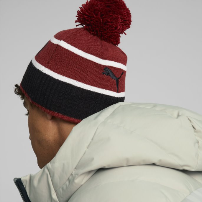 Intens Rød-svart Pom-pom Beanie Puma På Salg