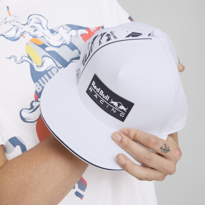 Red Bull Racing Flat Brem Cap Hvit Puma På Salg