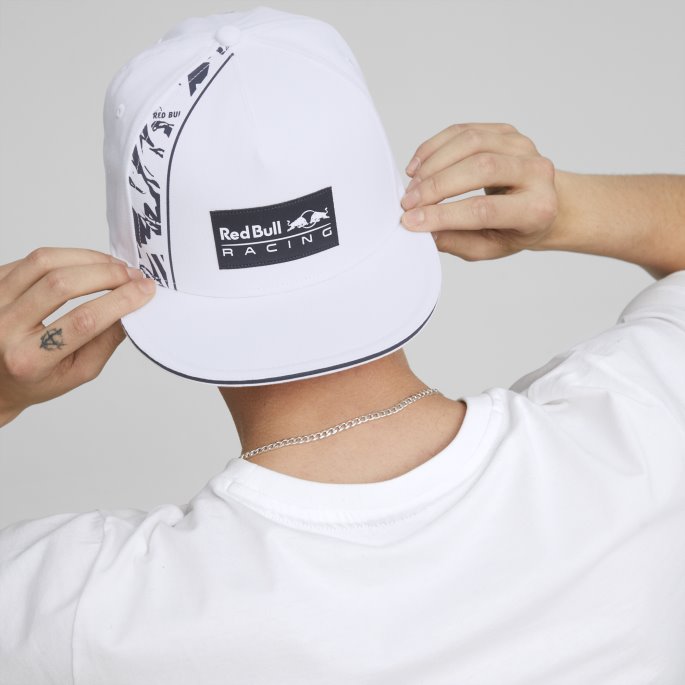 Red Bull Racing Flat Brem Cap Hvit Puma På Salg