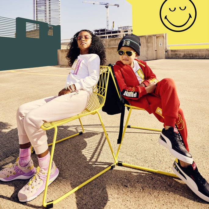 Puma På Tilbud X Smileyworld Mansjettløs Lue Ungdom Svart