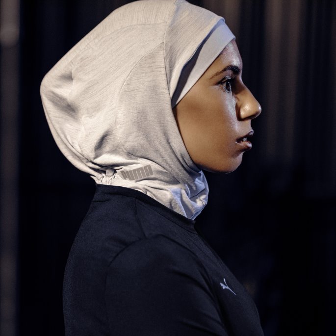 Puma På Tilbud Sports Løpende Hijab Platina Grå