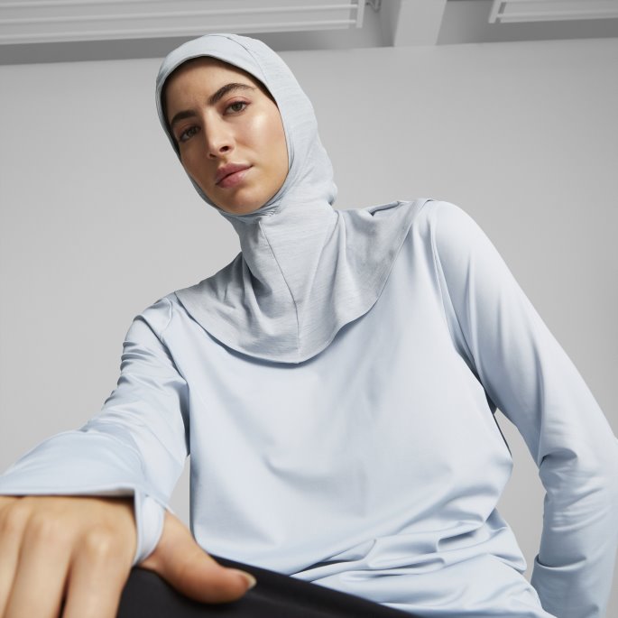 Puma På Salg Platinagrå Sportsløpende Hijab