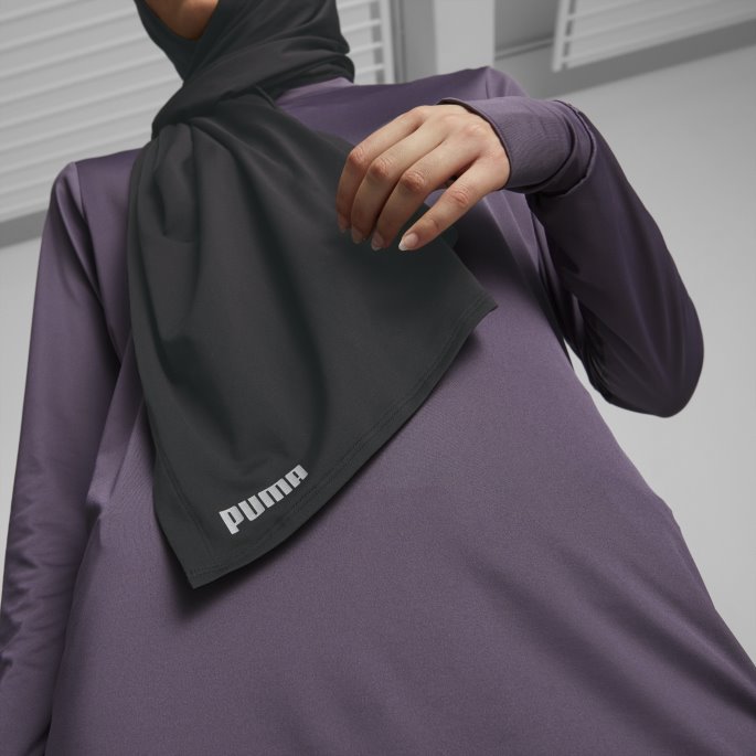Puma På Tilbud Svart Sport Hijab Skjerf