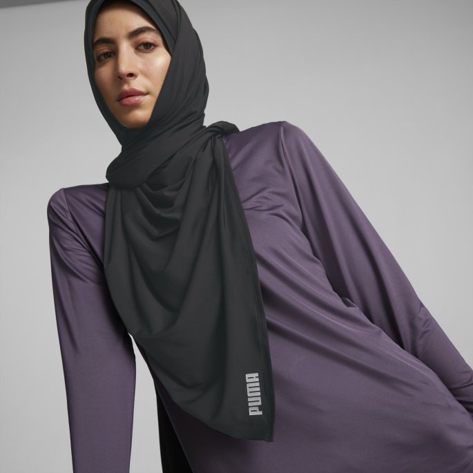 Puma På Tilbud Svart Sport Hijab Skjerf