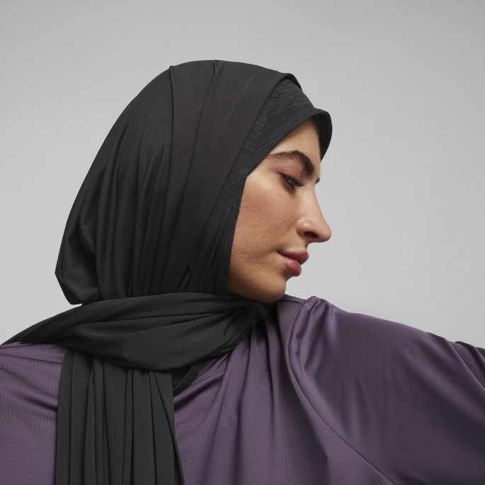 Puma På Tilbud Svart Sport Hijab Skjerf