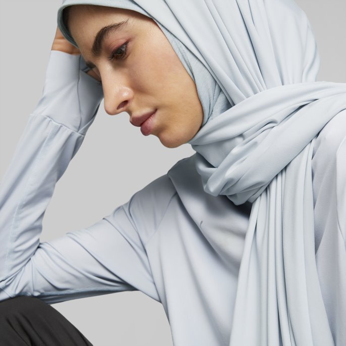 Løpende Hijab Skjerf Puma På Salg Platina Grå