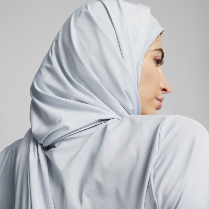 Puma På Salg Platinagrått Løpende Hijabskjerf