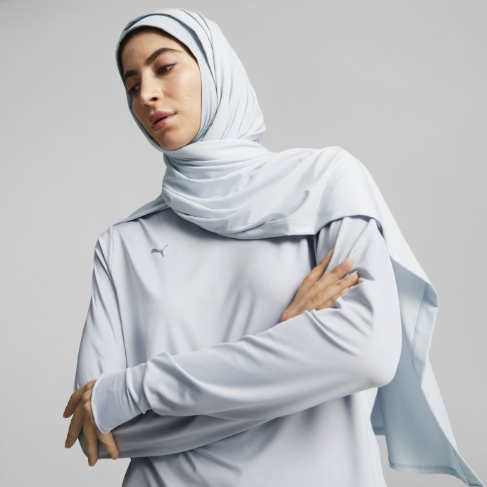 Løpende Hijab Skjerf Platina Grå Puma På Salg