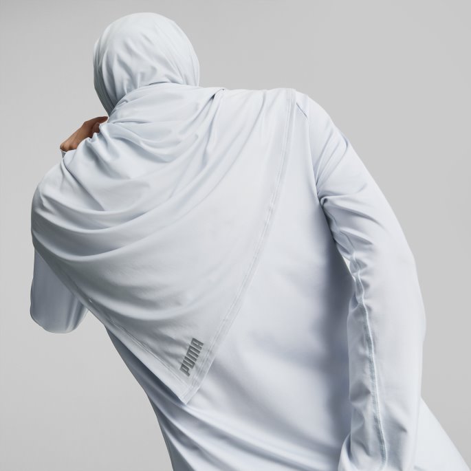 Puma På Salg Platina Grå Sports Hijab Skjerf