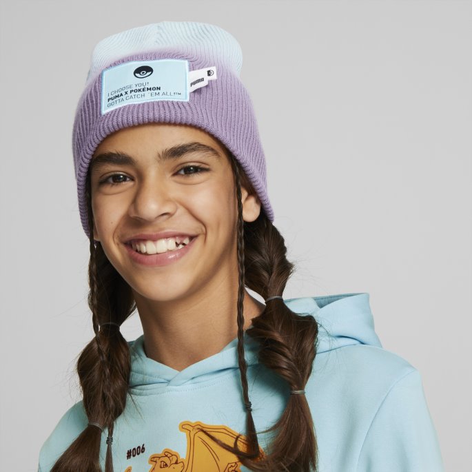 Puma På Tilbud X Pokmon Store Lue For Barn Lilla Kull-lys Aqua