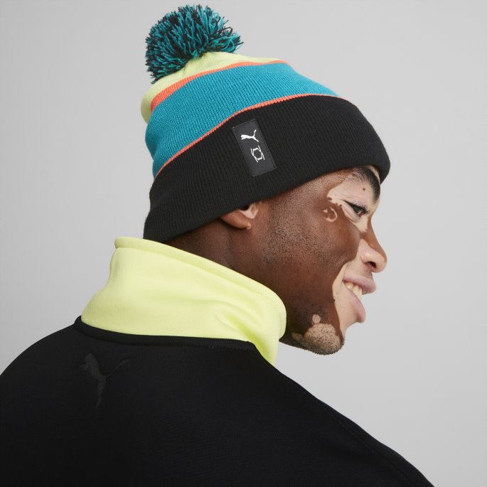 Pom-pom Basketball Beanie Black-fizzy Light Puma På Salg