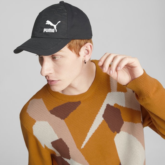 Spillernes Lounge Cap Herre Black-aop Puma På Salg