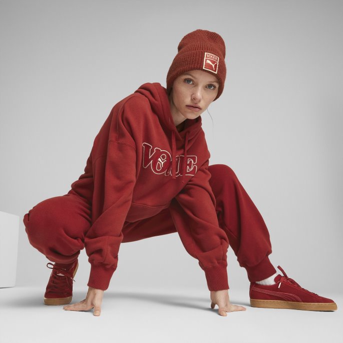Intens Rød Puma På Tilbud X Vogue High-top Lue Kvinner