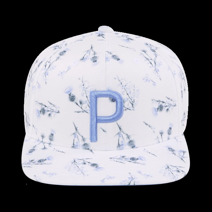 Lyse Hvit-lavendar Pop Puma På Salg Lowlands P Snapback Golf Cap Herre