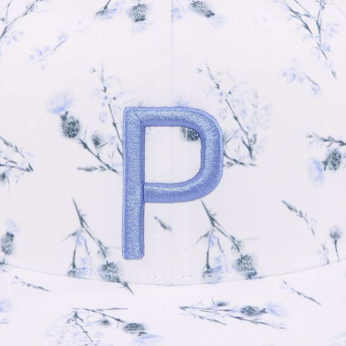 Puma På Salg Lyse Hvit-lavendar Pop Lowlands P Snapback Golf Cap Herre