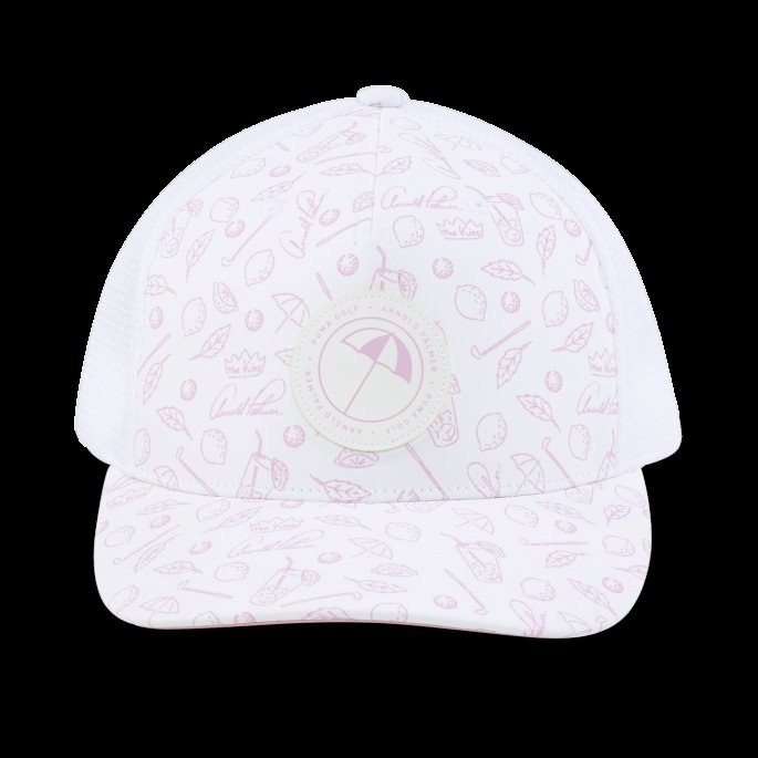 Lys Hvit-blekrosa Puma På Tilbud Arnold Palmer King Golf Snapback Caps