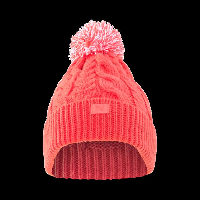 Kabel Pom-pom Golf Lue Kvinner Puma På Tilbud Nellike Rosa-lys Hvit