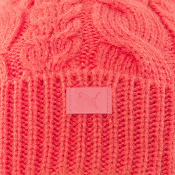 Kabel Pom-pom Golf Lue Kvinner Puma På Tilbud Nellike Rosa-lys Hvit