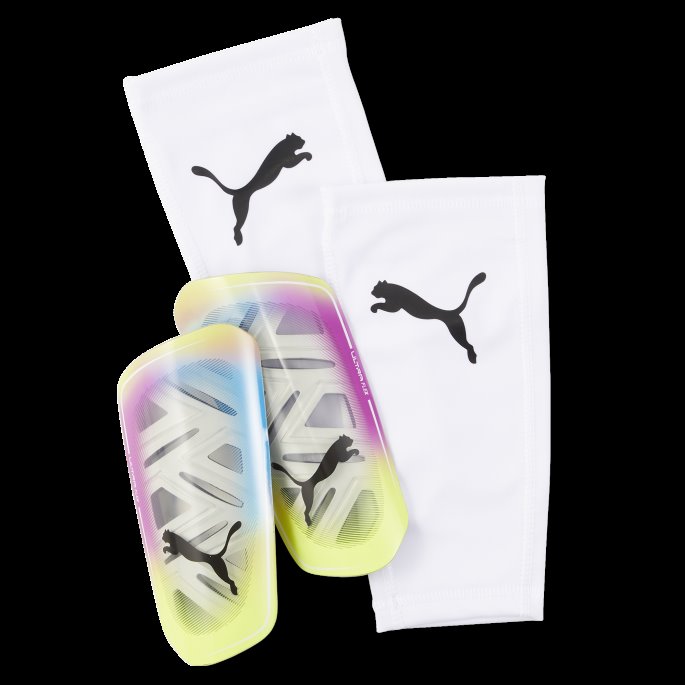 Puma På Tilbud Ultra Flex Sleeve Shin Guards White-ocean Dykke-orkide-gul