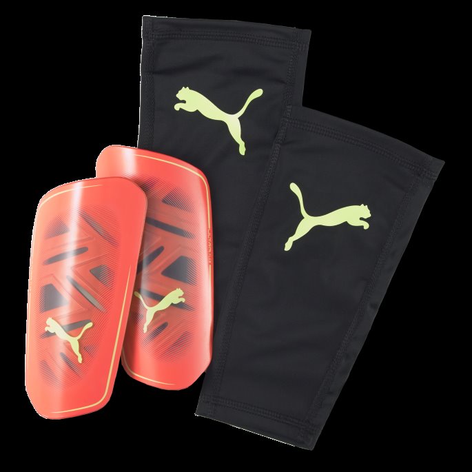 Brennende Korallbrusende Lett Ultra Flex Sleeve Shin Guards Puma På Salg
