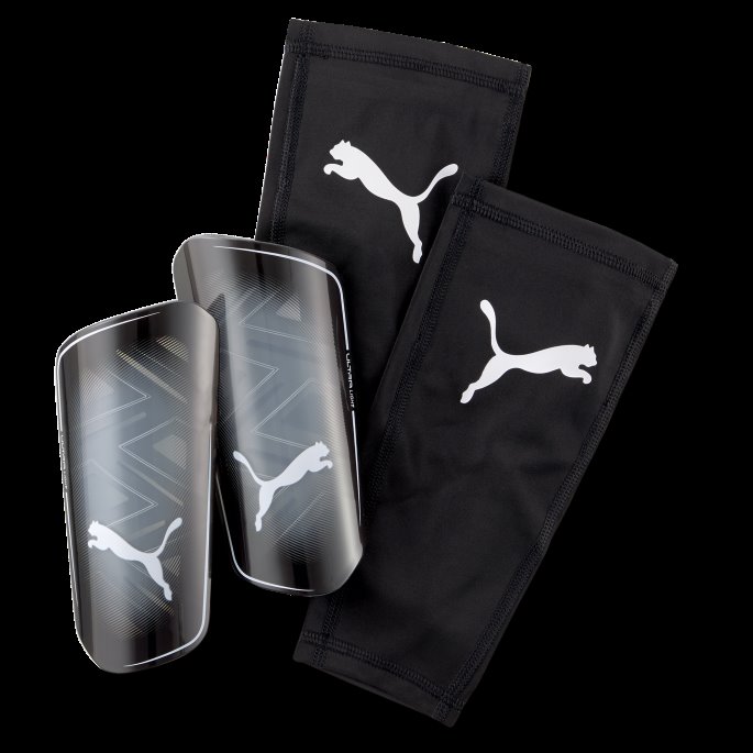 Ultralett Sleeve Shin Guards Black-white Puma På Salg