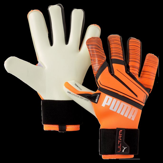 Puma På Tilbud Ultra Grip 1 Hybrid Pro Keeperhansker Sjokkerende Oransje-hvit-svart
