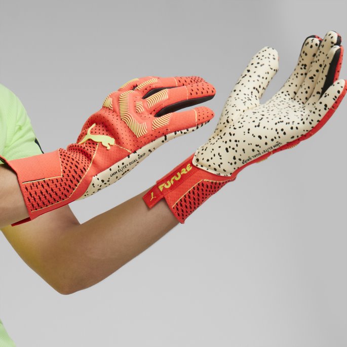 Future:one Grip 1 Nc Fotball Keeperhansker Brennende Korallbrusende Lett Puma På Salg