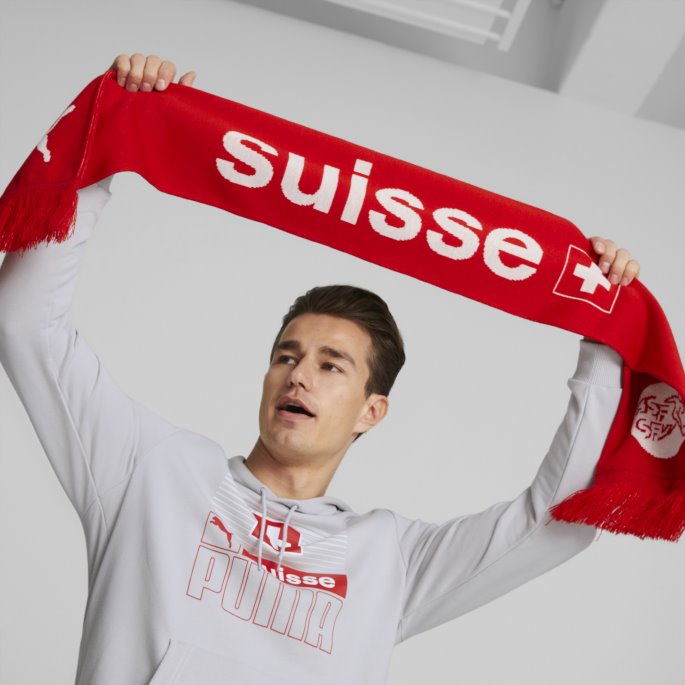Switzerland Vifteskjerf Puma På Salg Rød-hvit